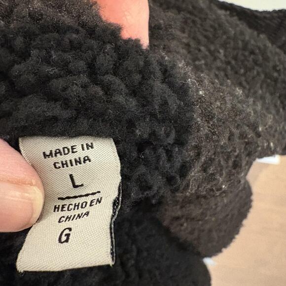 Levi's Jacket Mens Large Black Sherpa Lined Corduroy Hooded Trucker Winter Coat - Picture 3 of 16